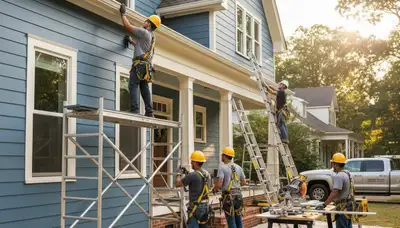 Vinyl siding installation by Memphis, TN siding contractors for a home exterior upgrade