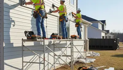 Vinyl siding installation on a Memphis, TN home by FX Remodeling & Exteriors