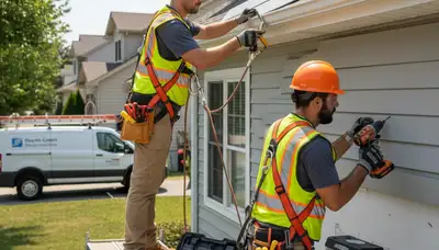 Vinyl siding repair in Memphis, TN by FX Remodeling & Exteriors on a residential home
