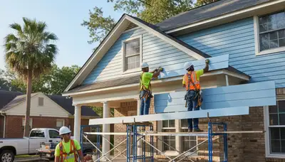 Vinyl siding installation by Memphis, TN siding contractors for homes and businesses