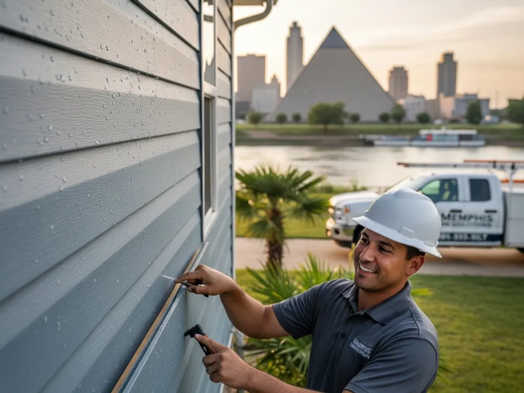Vinyl siding for Memphis, TN homes, designed to resist humidity and protect exteriors