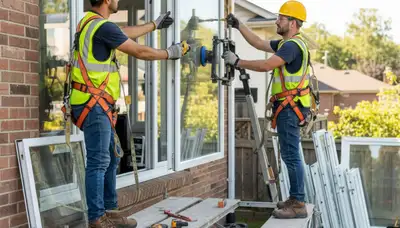 Memphis, TN siding contractor installing vinyl siding on a home exterior